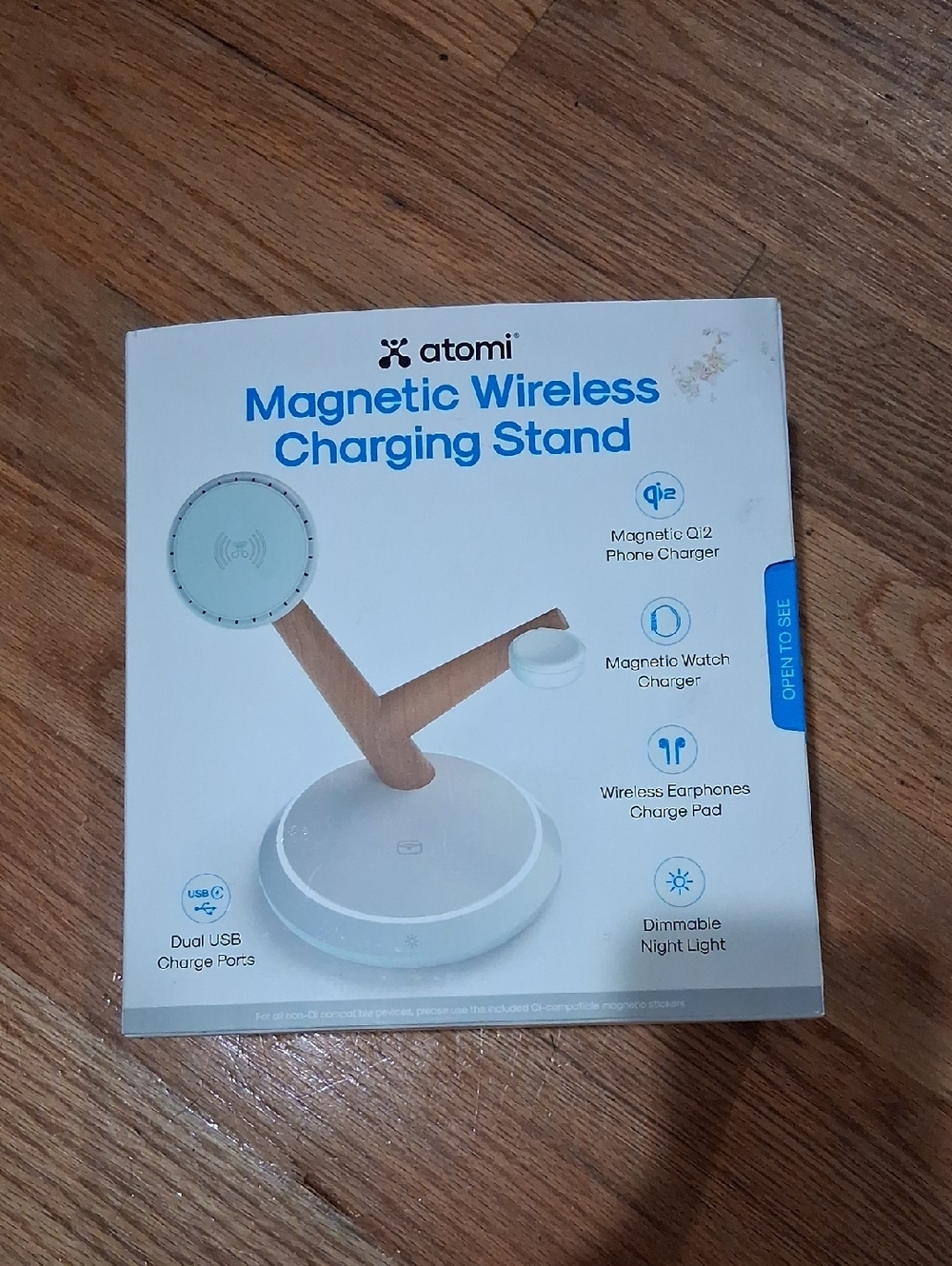 atomi Magnetic Wireless Charging Stand - White